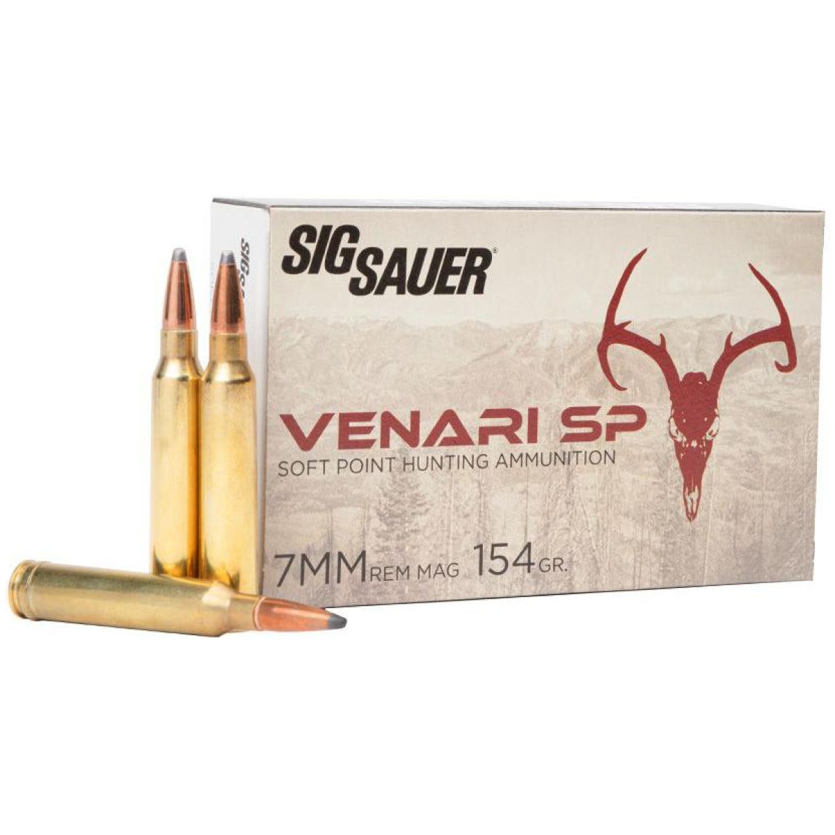 Xiv7mmsp15420. Jpg - sig sauer venari sp rifle ammunition 7mm rem mag 154gr sp 3045 fps 20/ct - xiv7mmsp15420