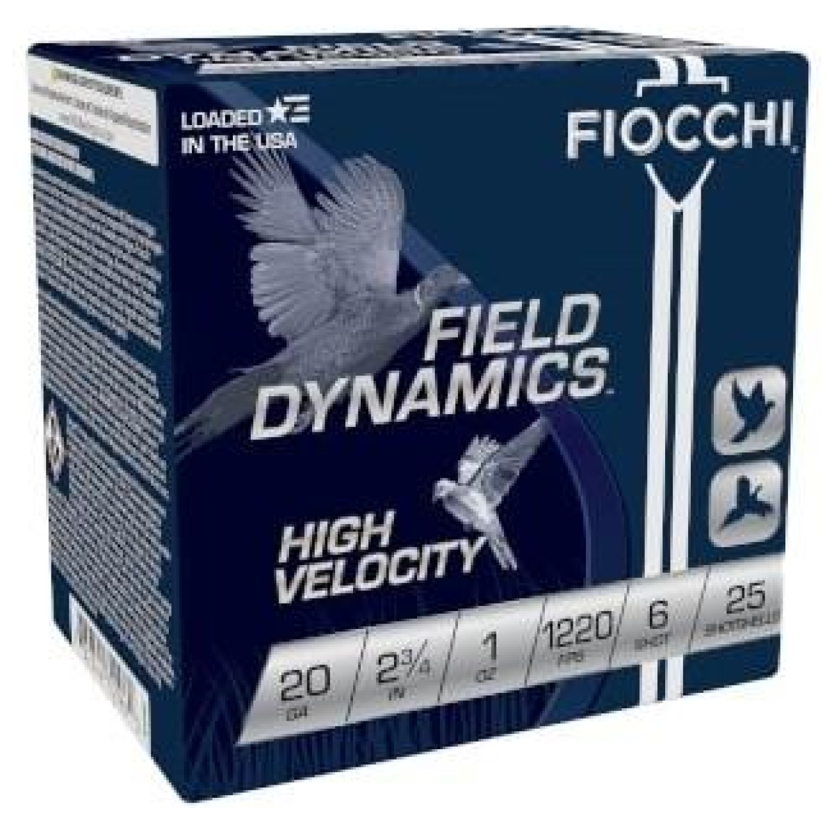 Xn20hv6-1. Jpg - fiocchi high-velocity hunting load 20 ga 2 3/4" 2 3/4 dr 1 oz #6 1220 fps - 25/box - xn20hv6 1