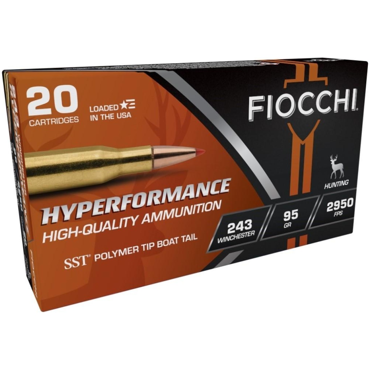 Xn243hsb-1. Jpg - fiocchi hyperformance hunt rifle ammunition. 243 win 95 gr sst 2950 fps 20/ct - xn243hsb 1