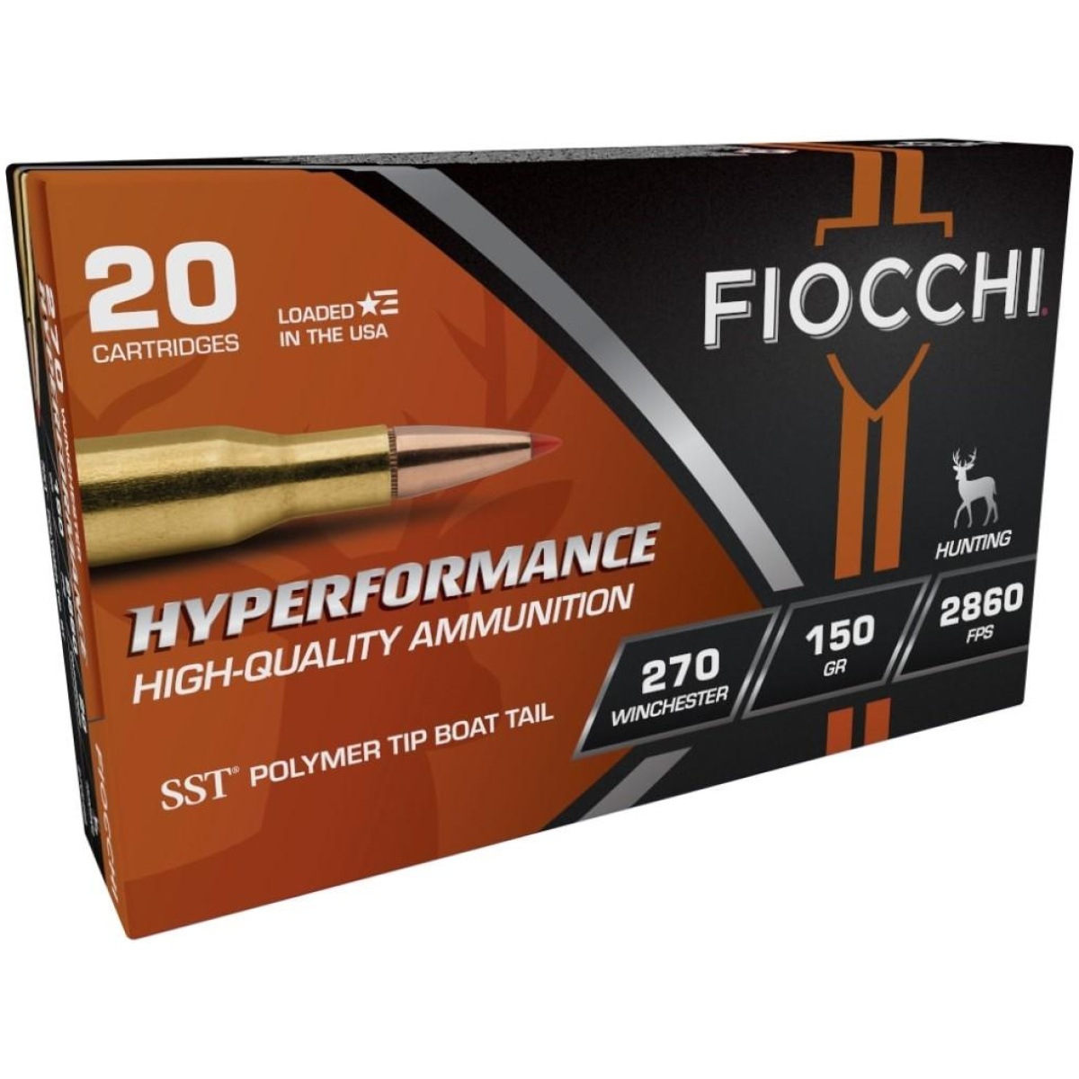 Xn270hsb-1. Jpg - fiocchi hyperformance hunt rifle ammunition. 270 win 150 gr sst 2860 fps 20/ct - xn270hsb 1