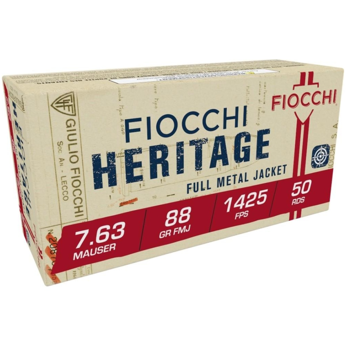 Xn763a-1. Jpg - fiocchi pistol shooting dynamics handgun ammunition 7. 63x25 mauser 88 gr fmj 1425 fps 50/box - xn763a 1