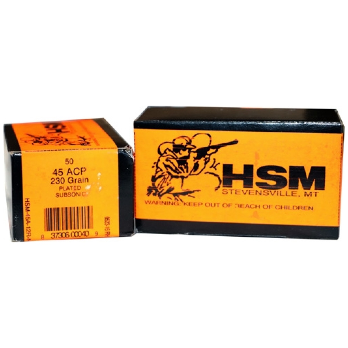 A45a12rn_end-label. Jpg - hsm subsonic 45 acp 230gr lrn - a45a12rn end label