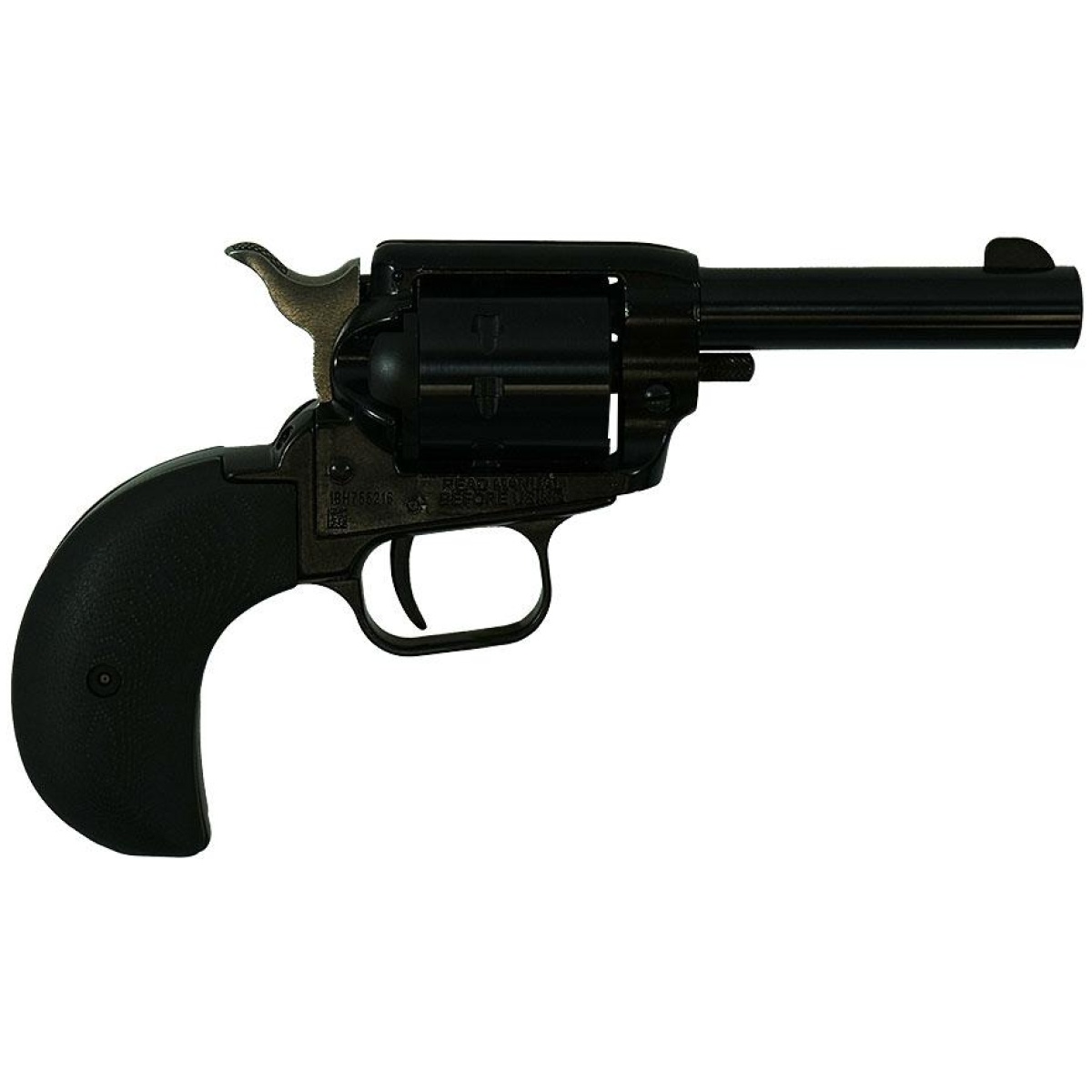 "discover the heritage barkeep. 22wmr: the ultimate compact revolver" - heritage barkeep handgun. 22 wmr 9rd capacity 3" barrel black bird head - heritage barkeep 22wmr bk 3 9rds g10 bk bird head 0002 right