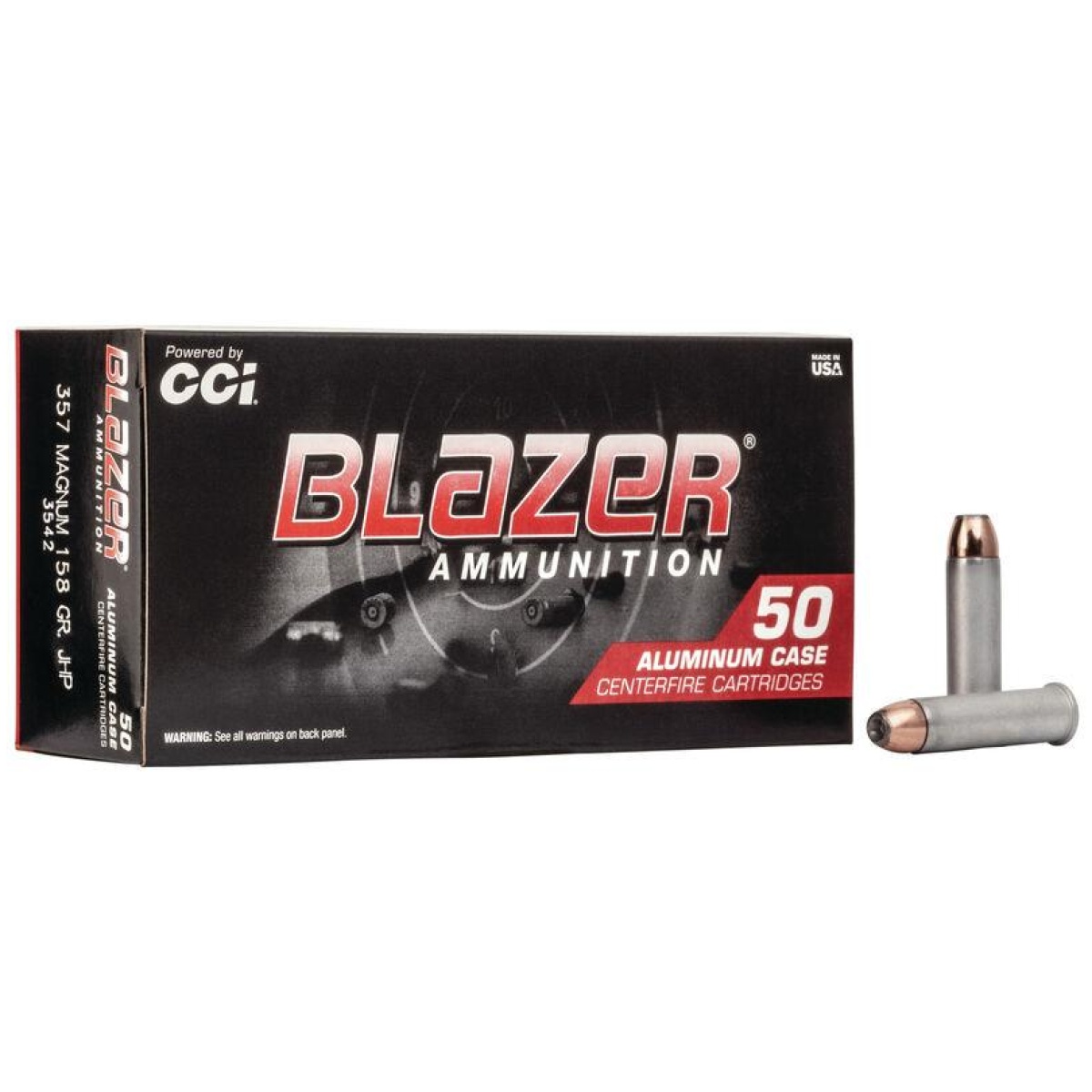 Cc3542. Jpg - cci blazer aluminum handgun ammunition. 357 mag 158 gr jhp 1150 fps 50/ct - cc3542