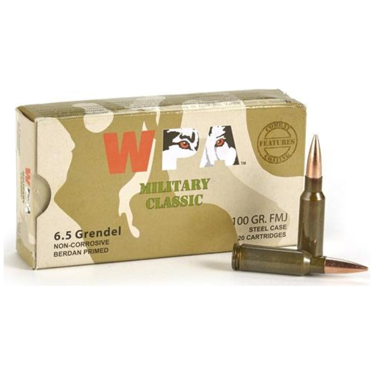 Dzmc65grenfmj. Jpg - wolf military classic rifle ammunition 6. 5 grendel 100gr fmj 2690 fps 20/ct - dzmc65grenfmj