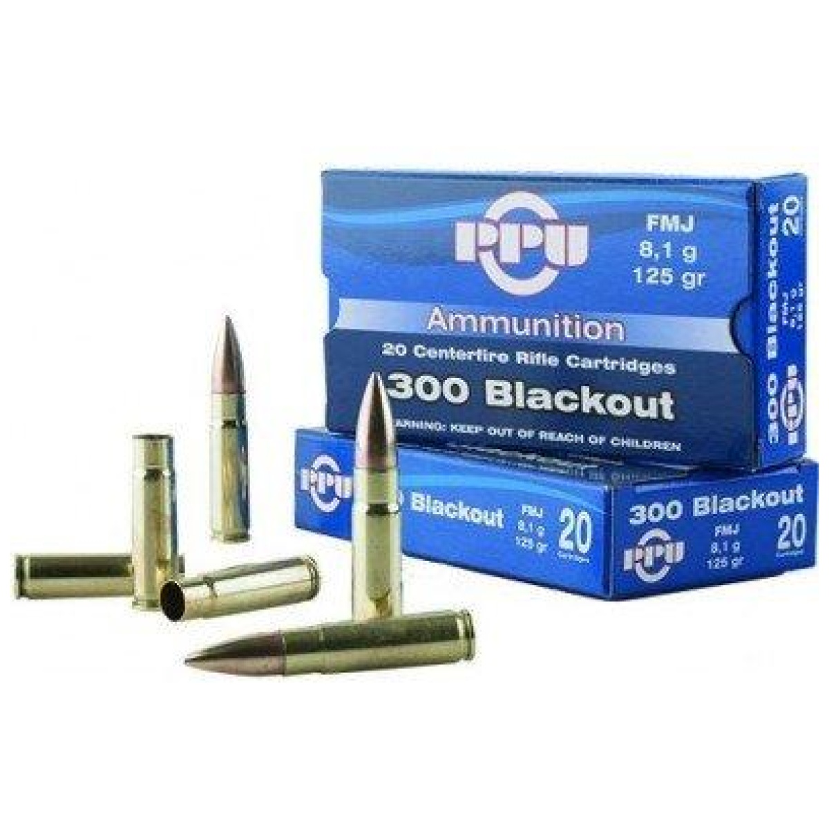 Oqpp300bf. Jpg - ppu standard rifle ammunition. 300 aac blackout 125 gr fmj 1340 fps 20/ct - oqpp300bf