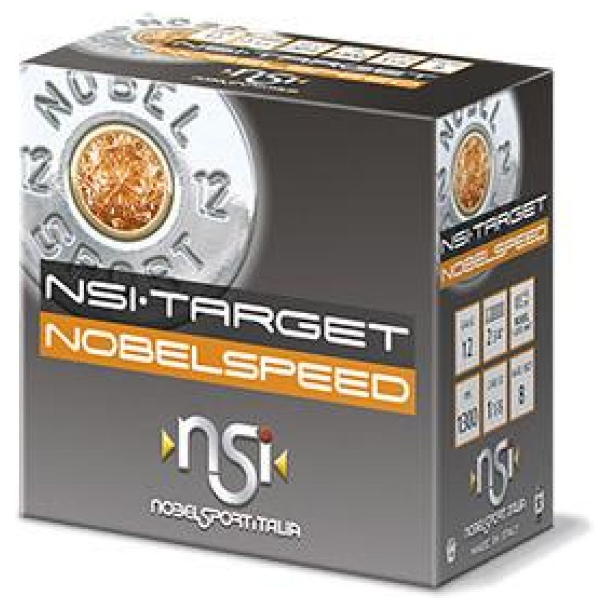 Epans121fsc8. Jpg - nobel nsi target nobel speed shotshell 12 ga 2 3/4" 1 oz 1300 fps #8 25/ct - epans121fsc8