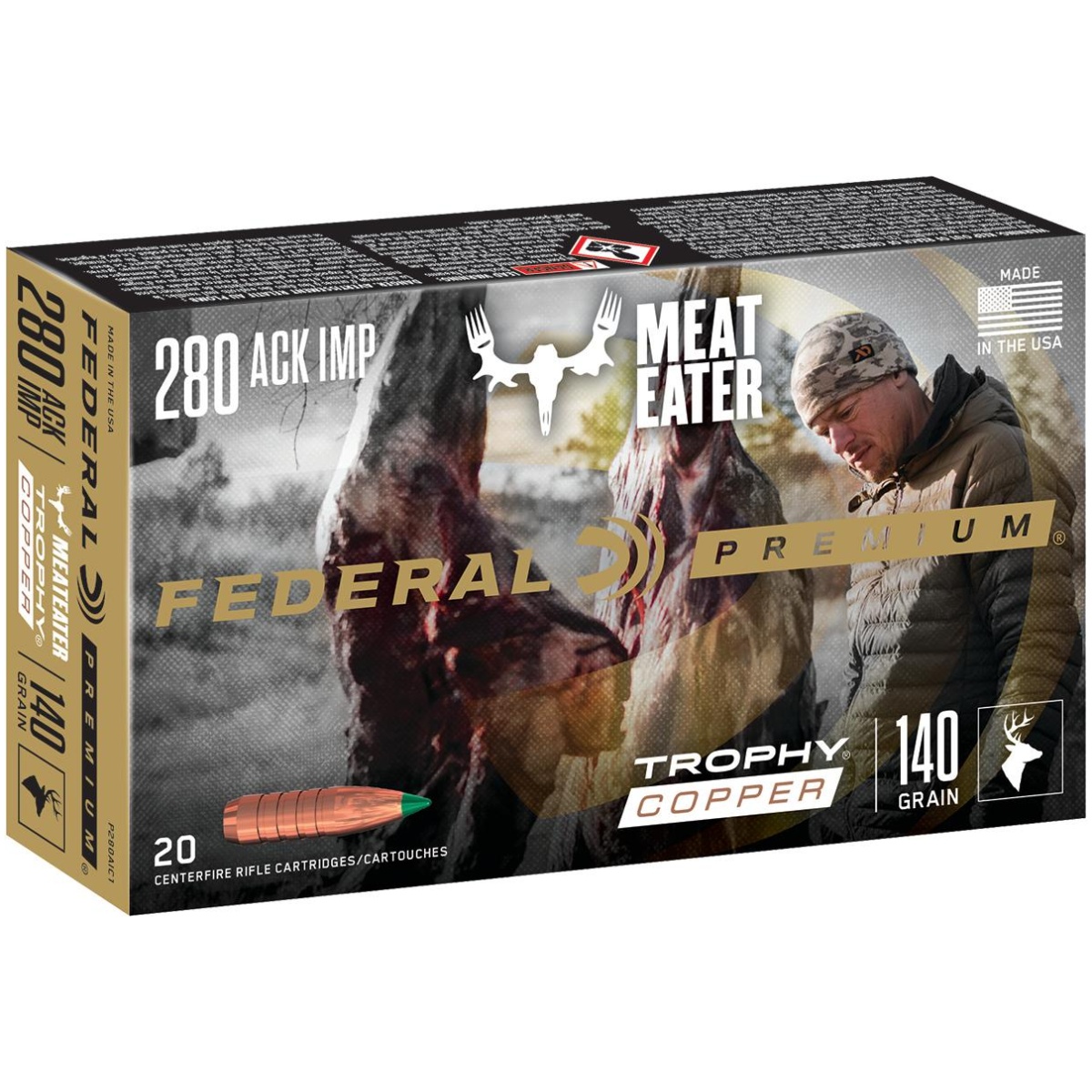 Fap280aitc1. Jpg - federal terminal ascent rifle ammunition. 280 ackley imp. 140gr 2930 fps 20/ct - fap280aitc1