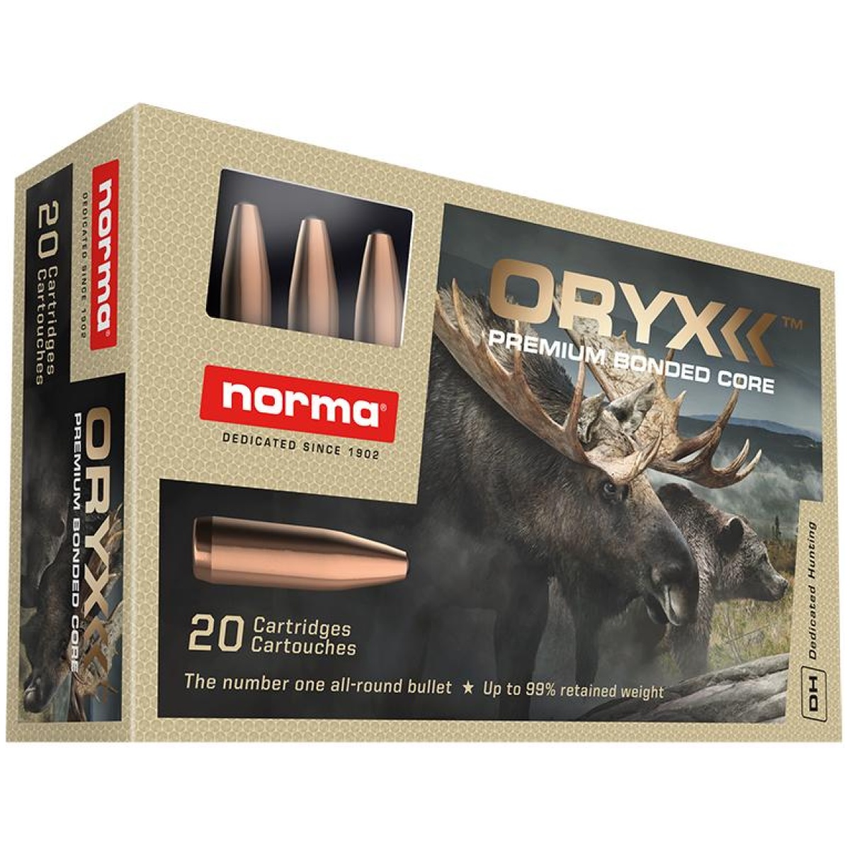 Nh2016644213-1. Jpg - norma oryx rifle ammunition. 308 win 180gr jsp 2612 fps 20/ct - nh2016644213 1