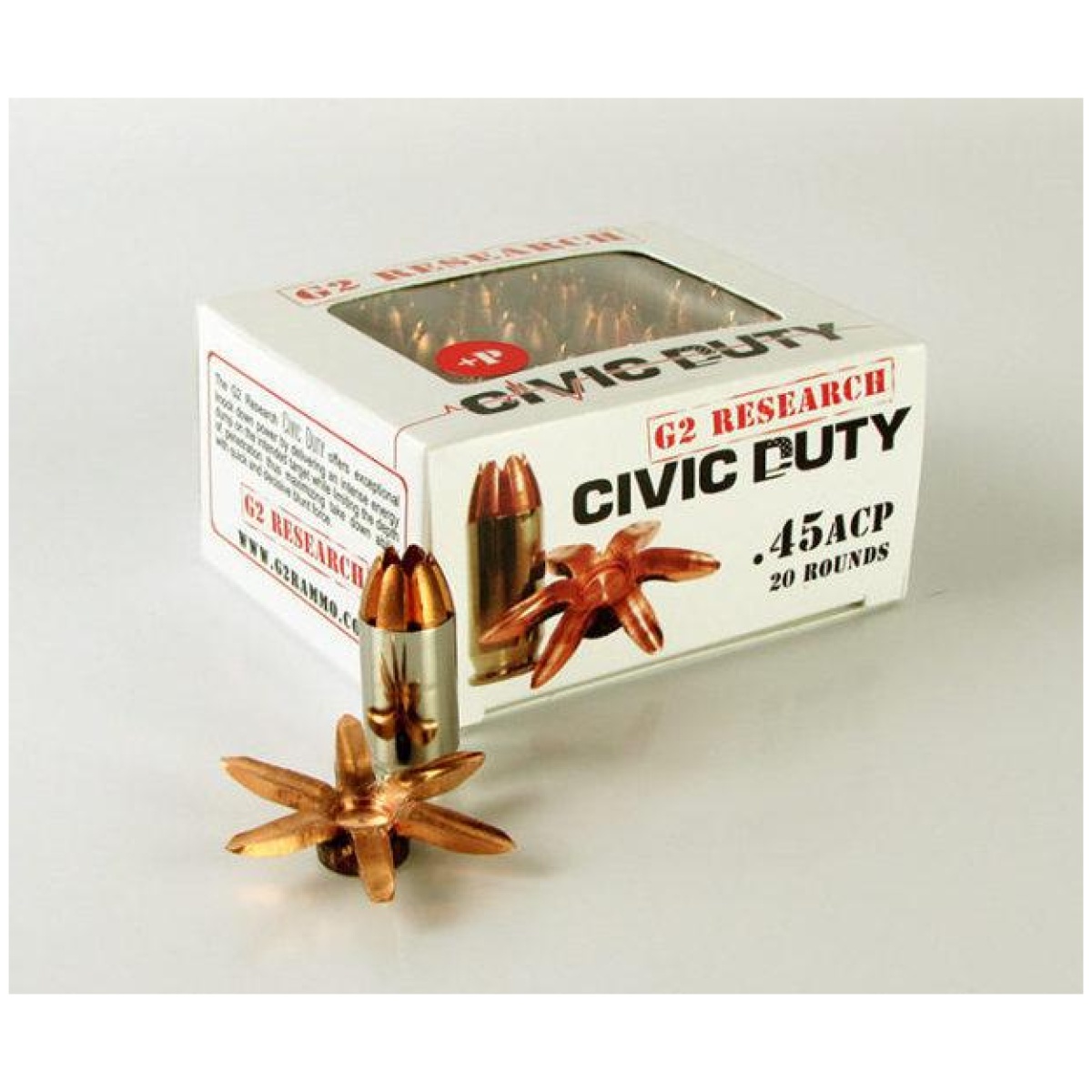 Qdg00617. Jpg - g2 research civic duty ammunition. 45 acp chp 20/ct - qdg00617