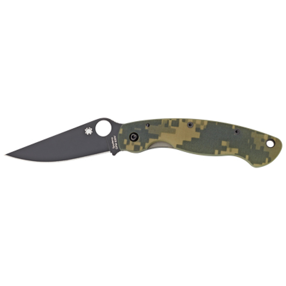 Spyc36gpcmobk_1. Jpg - spyderco military model g-10 camo - spyc36gpcmobk 1