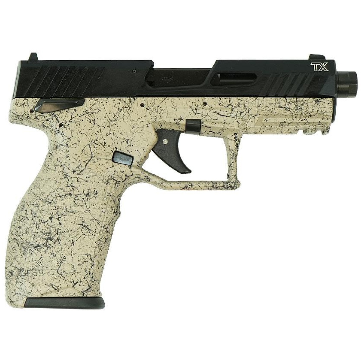 Taurus 2tx 22. 22lr pistol: fde splat bk/bk with 4" barrel - taurus tx22 handgun. 22 lr 16&22rd magazines 4. 6" barrel fde splatter on black slide/black frame - taurus 2tx 22 22lr 4 fde splat bk bk