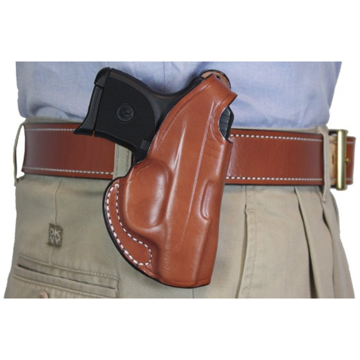 012ta7fz0. Jpg - desantis maverick holster rh - owb leather ruger lcp ii tan - 012ta7fz0