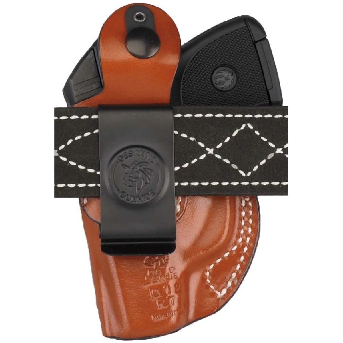 012ta7fz0_back. Jpg - desantis maverick holster rh - owb leather ruger lcp ii tan - 012ta7fz0 back