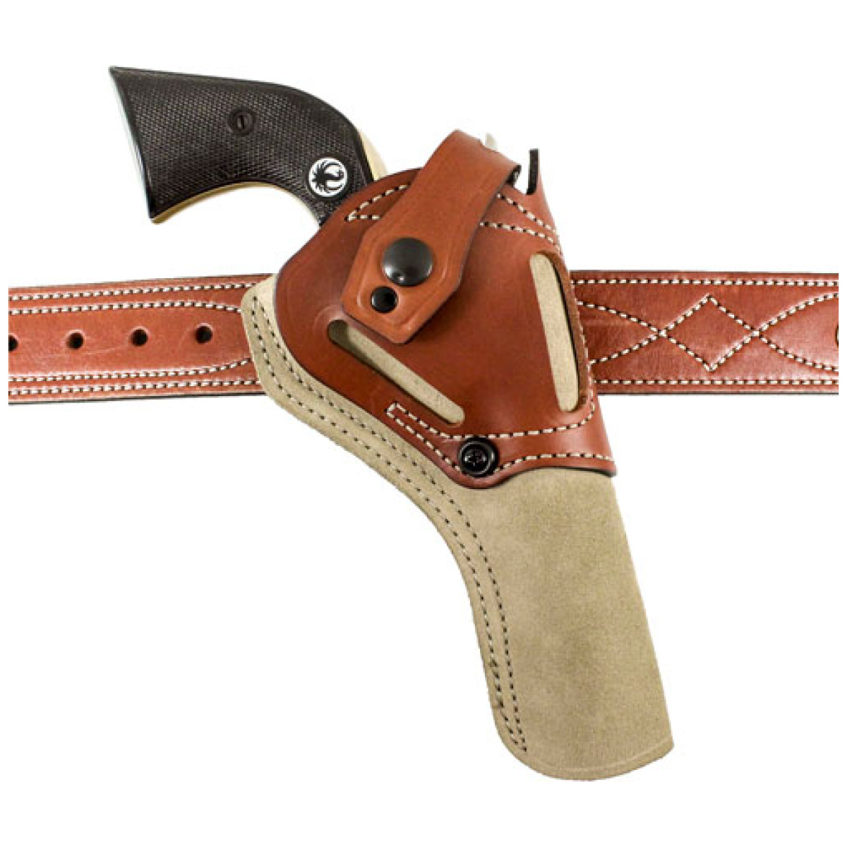 189nj54z0. Jpg - desantis wild hog holster lthr - ambi colt saa 4 3/4" natural - 189nj54z0