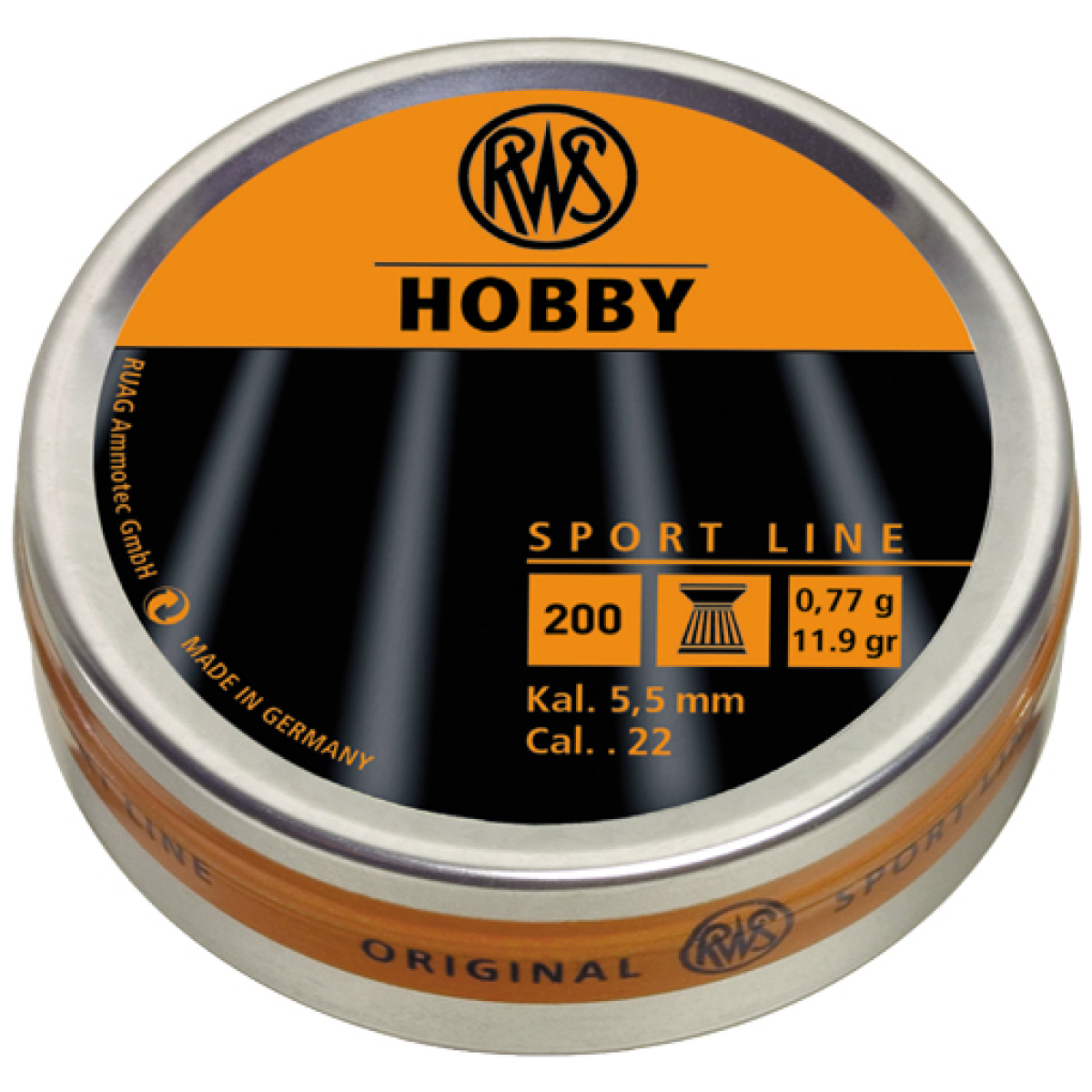 2317401. Jpg - rws pellets. 22 hobby 11. 9gr. - sport line 200-pack - 2317401