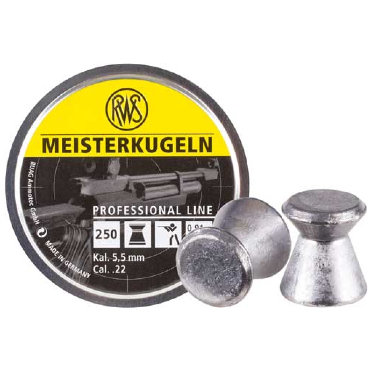 2404458_1. Jpg - rws pellets. 22 meisterkugeln - 14 grains pro-line 250-pack - 2404458 1