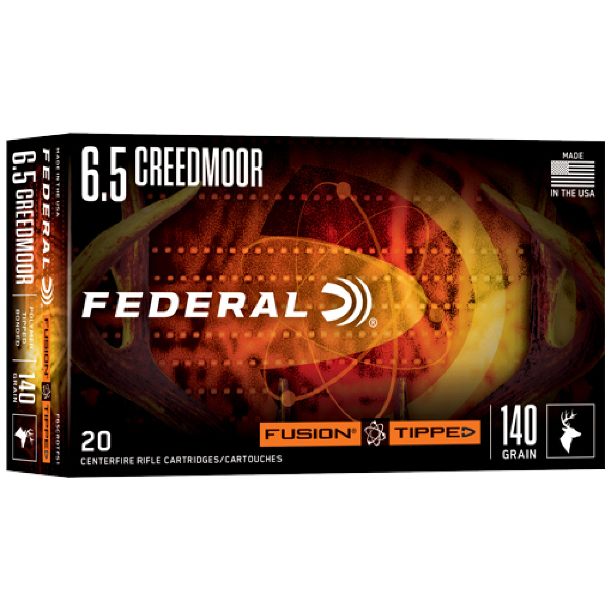 Af65crdtfs1. Jpg - federal fusion 6. 5 cm 140gr - tipped fusion 20rd 10bx/cs - af65crdtfs1