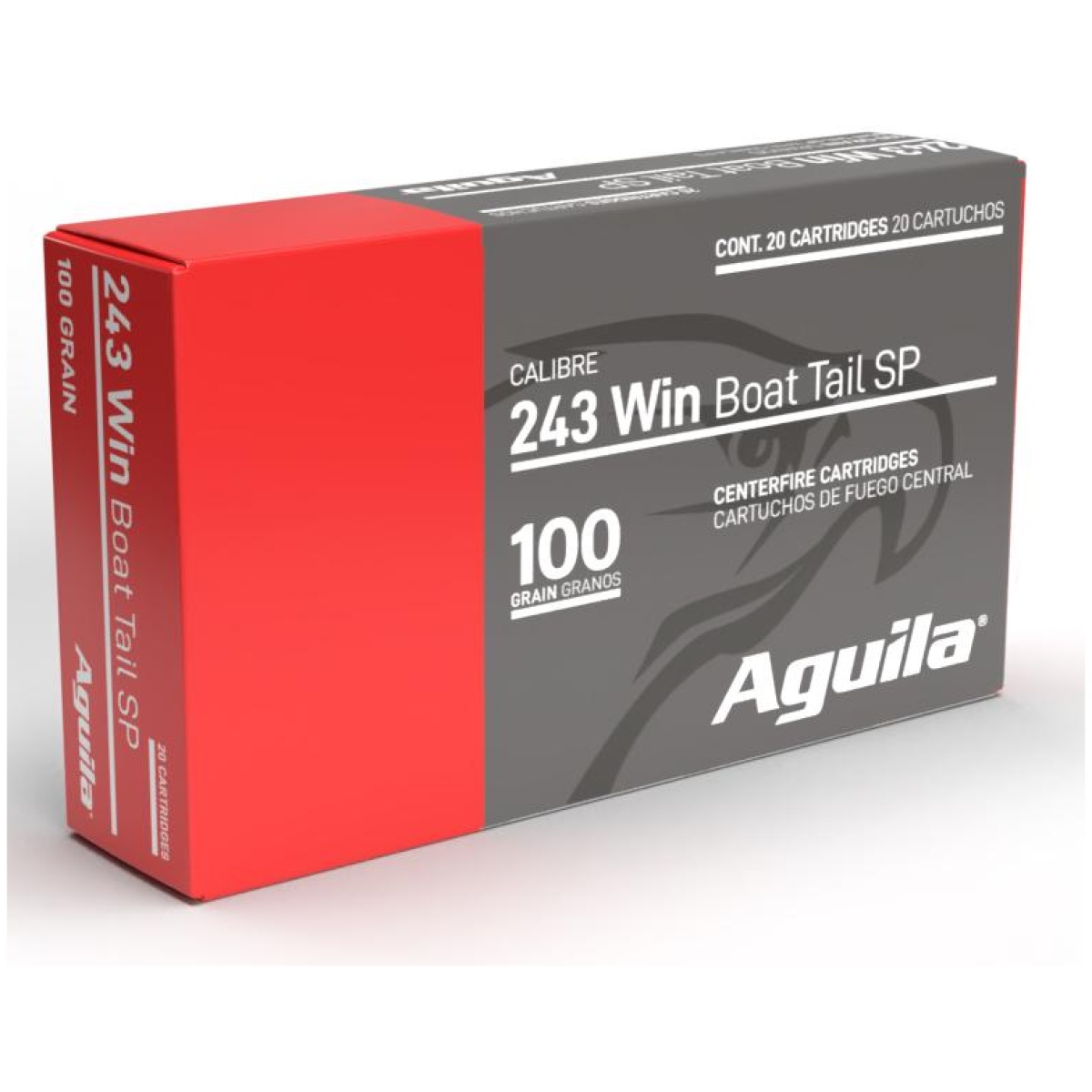 Au8047ag. Jpg - aguila rifle ammunition 243 win 60gr sp 2960 fps 20/ct - au8047ag