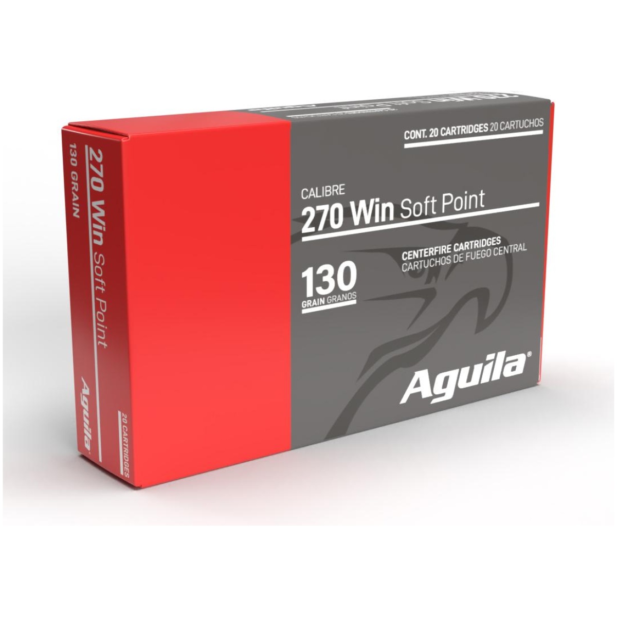 Au8053ag. Jpg - aguila rifle ammunition 270 win 130gr sp 3050 fps 20/ct - au8053ag