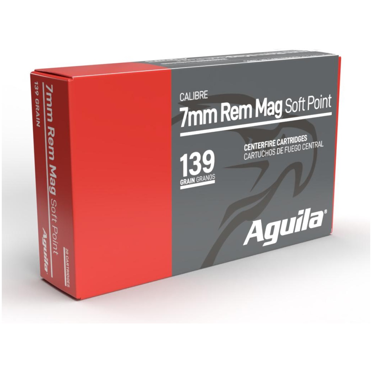 Au80591ag. Jpg - aguila rifle ammunition 7mm rem mag 139 gr sp 3140 fps 20/ct - au80591ag