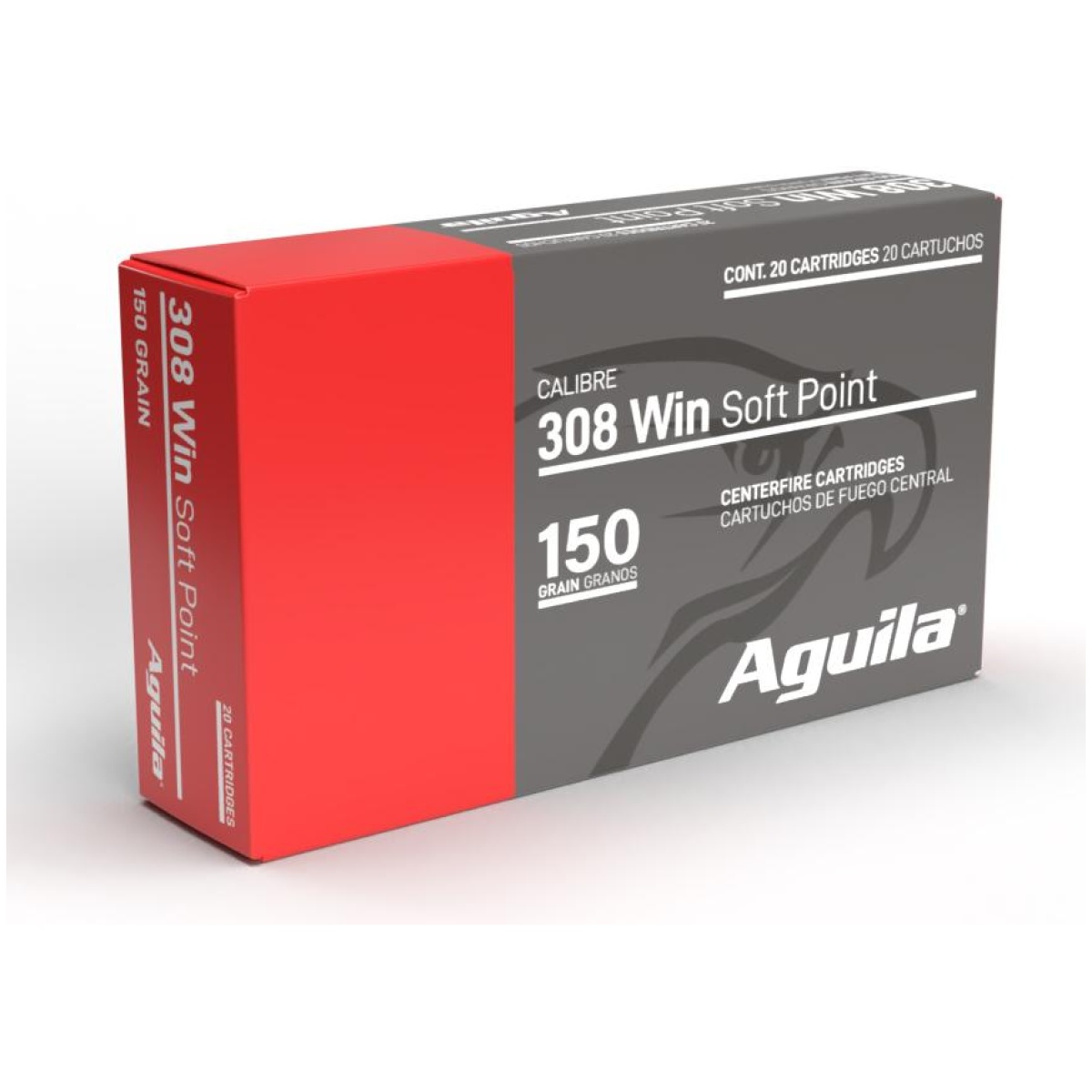 Au8090ag. Jpg - aguila rifle ammunition 308 win 60gr sp 2810 fps 20/ct - au8090ag