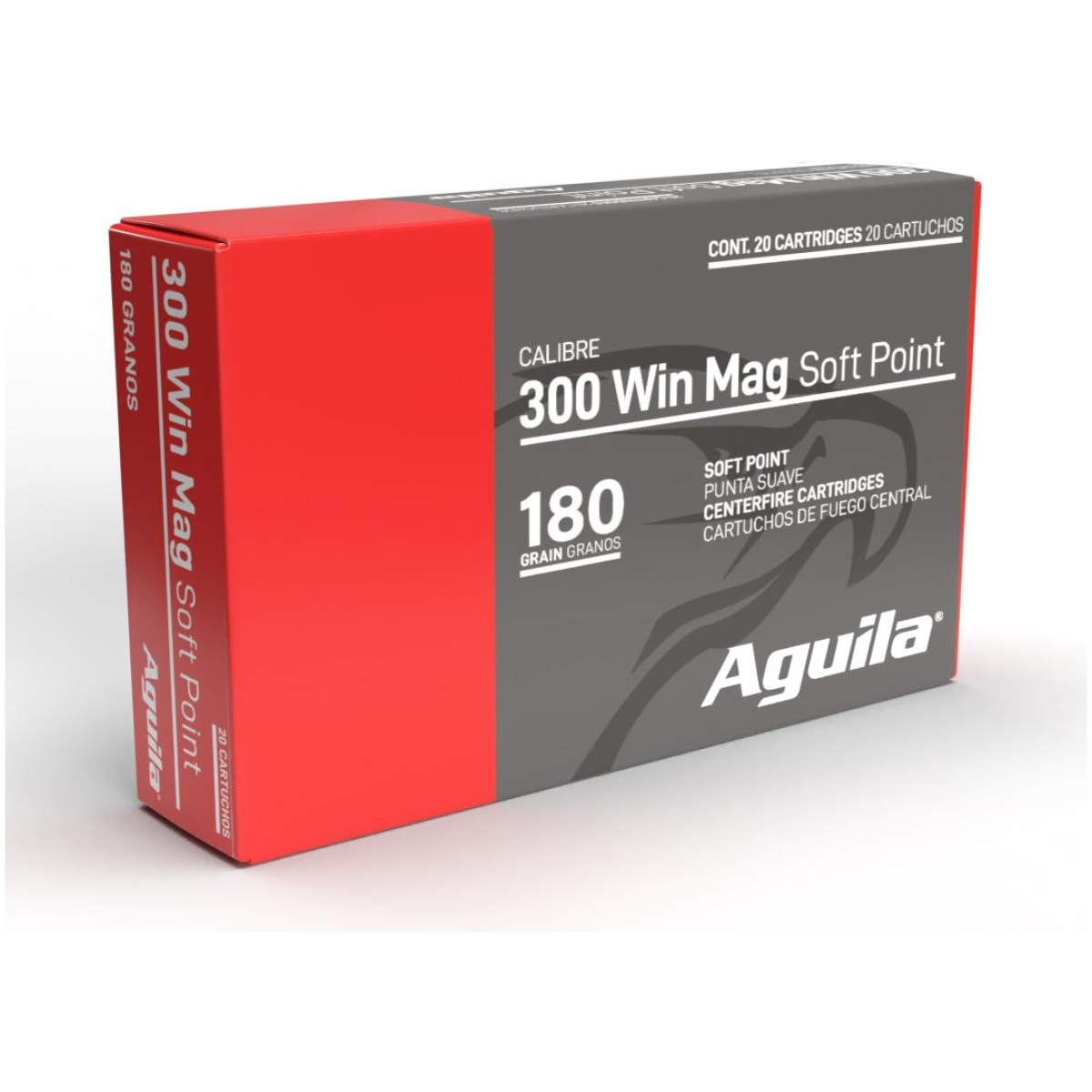 Au82044ag. Jpg - aguila rifle ammunition 300 win mag 180gr sp 2950 fps 20/ct - au82044ag