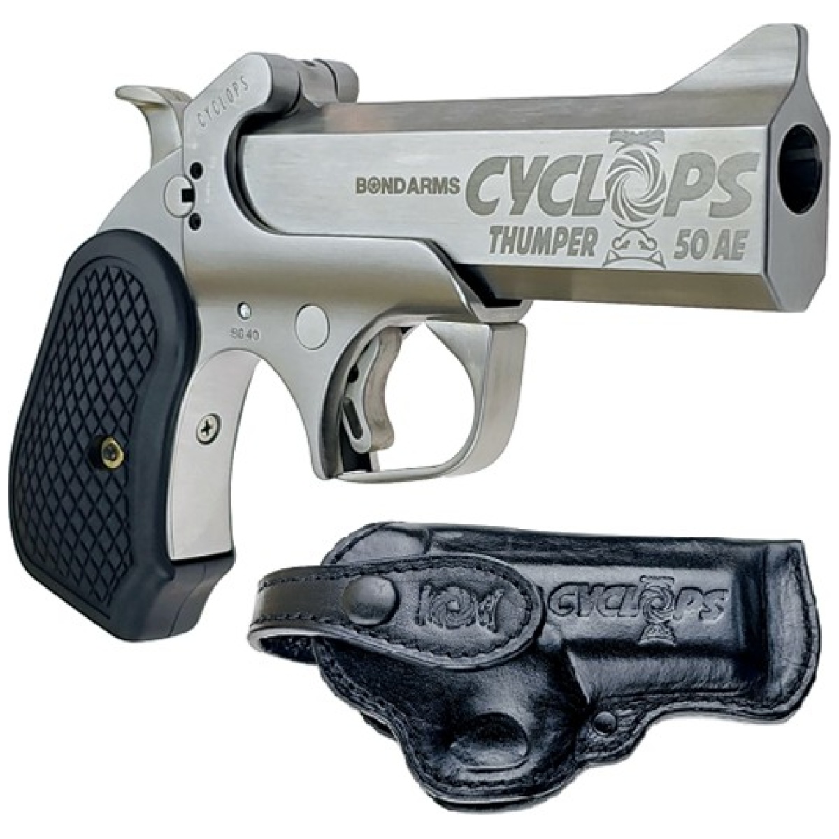 Bebacyp50ae-1. Jpg - bond arms cyclops satin package handgun. 50 ae single shot 4. 25" barrel satin with holster - bebacyp50ae 1