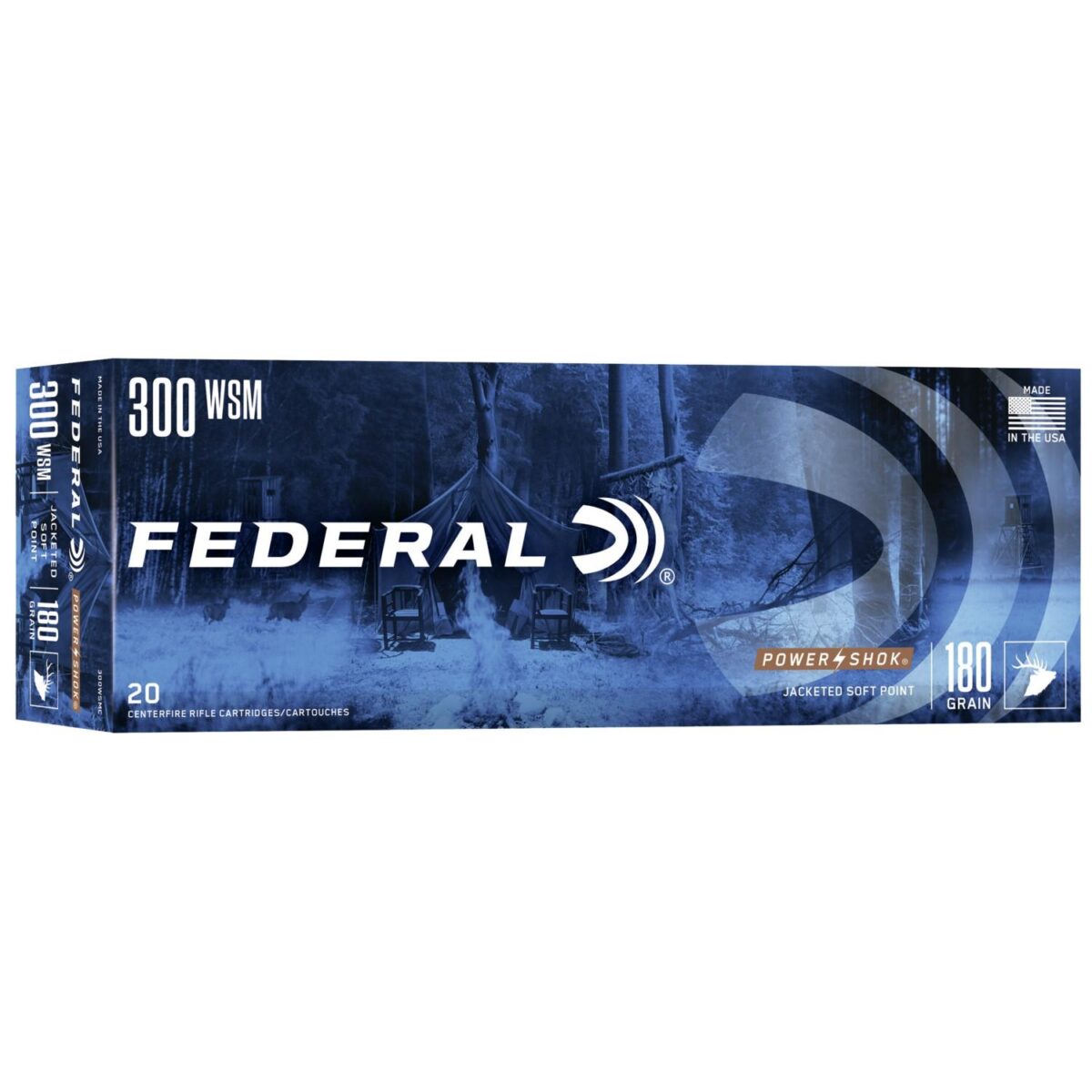 Fa300wsmc_1. Jpg - federal power-shok rifle ammunition. 300 wsm 180 gr sp 2980 fps - 20/box - fa300wsmc 1