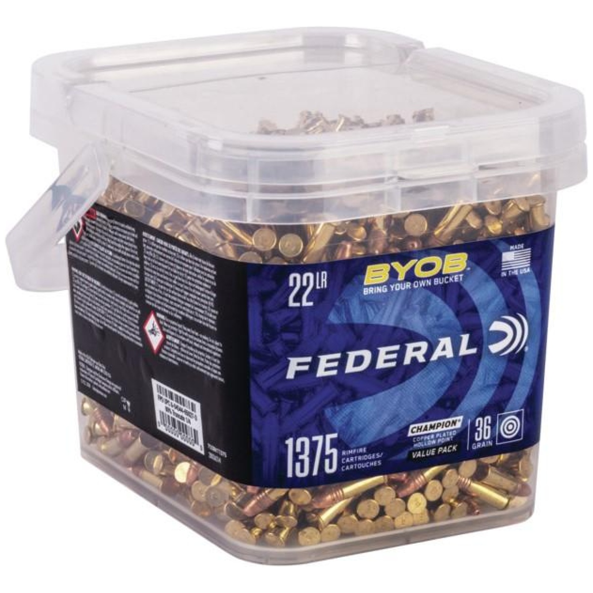 Fa750bkt1375_1. Jpg - federal champion byob rimfire ammunition 22 lr 36 gr. Cphp 1260 fps 1375/ct - fa750bkt1375 1