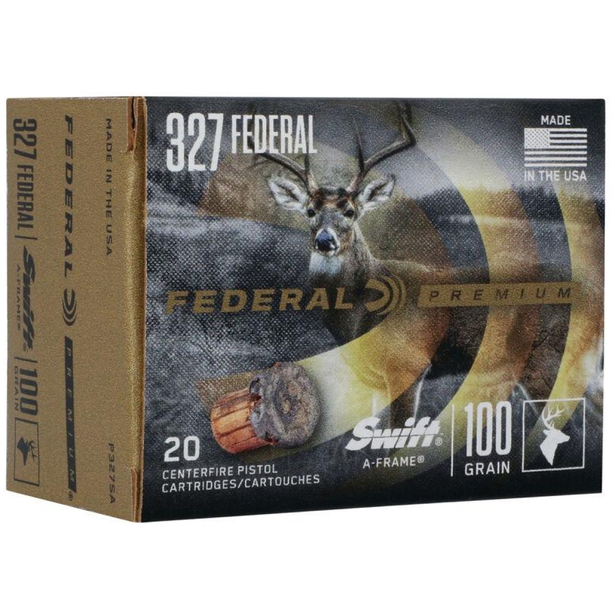 Fap327sa. Jpg - federal swift a-frame handgun ammunition. 327 fed mag 100gr jhp 1500 fps 20/ct - fap327sa