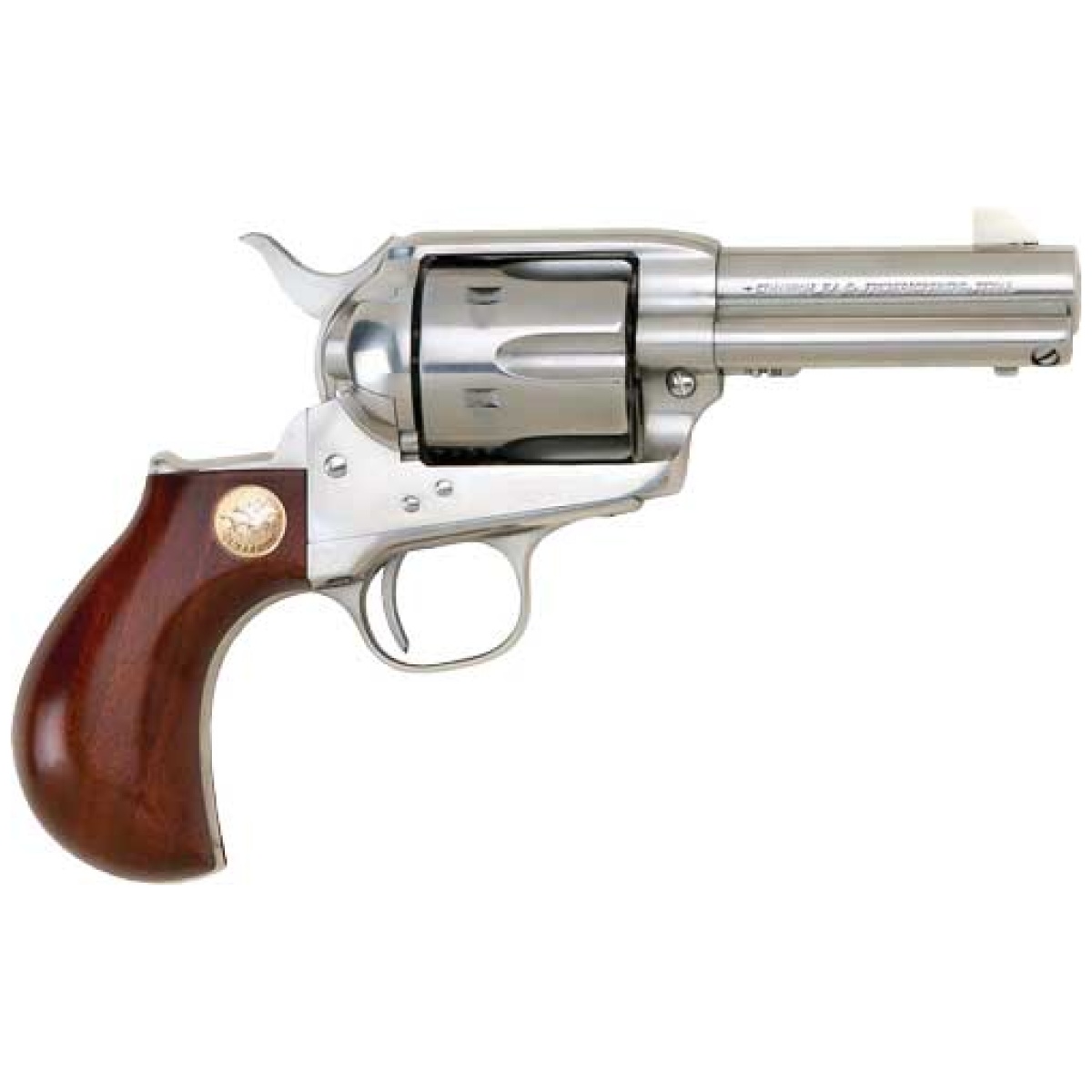 Gca4508_2. Jpg - cimarron thunderer 38spl/357 - pw fs 3. 5" ss walnut birdshead - gca4508 2