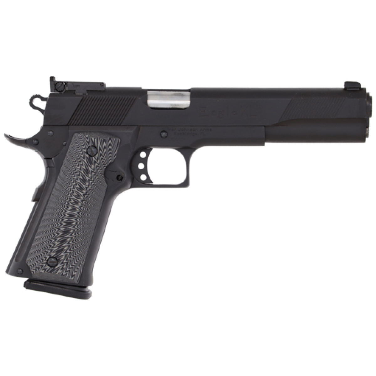 Gijeaglexlds. Jpg - iver johnson 1911 eagle xl ds - 45acp 6" adj 14rd matte black - gijeaglexlds