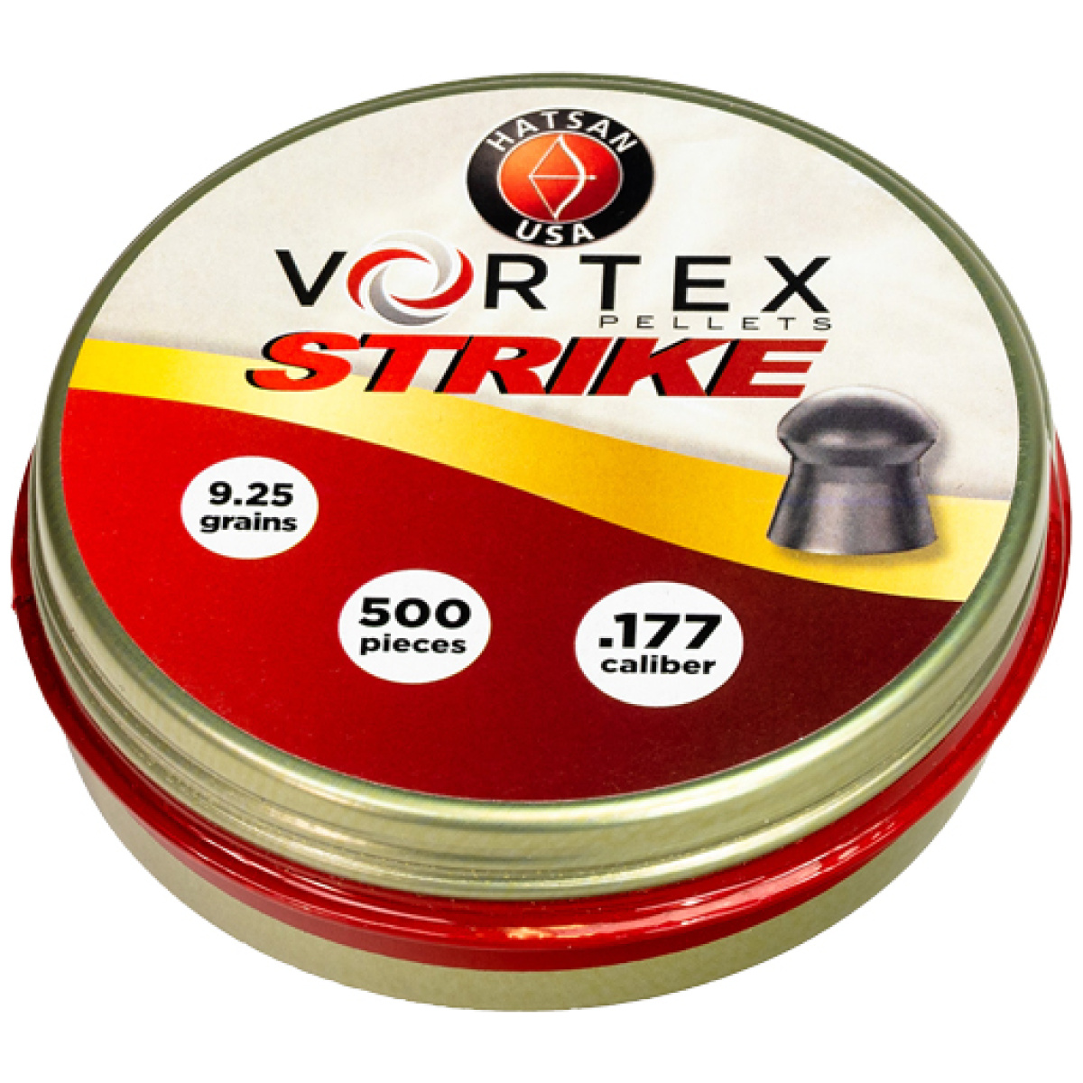 Ha90640. Jpg - hatsan vortex strike pellets -. 177 9. 25gr 500 per tin - ha90640