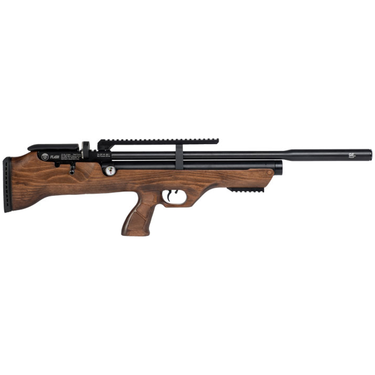 Hgflashpup25. Jpg - hatsan flashpup. 25 pcp 900 - fps walnut/blued w/ 2 mags - hgflashpup25