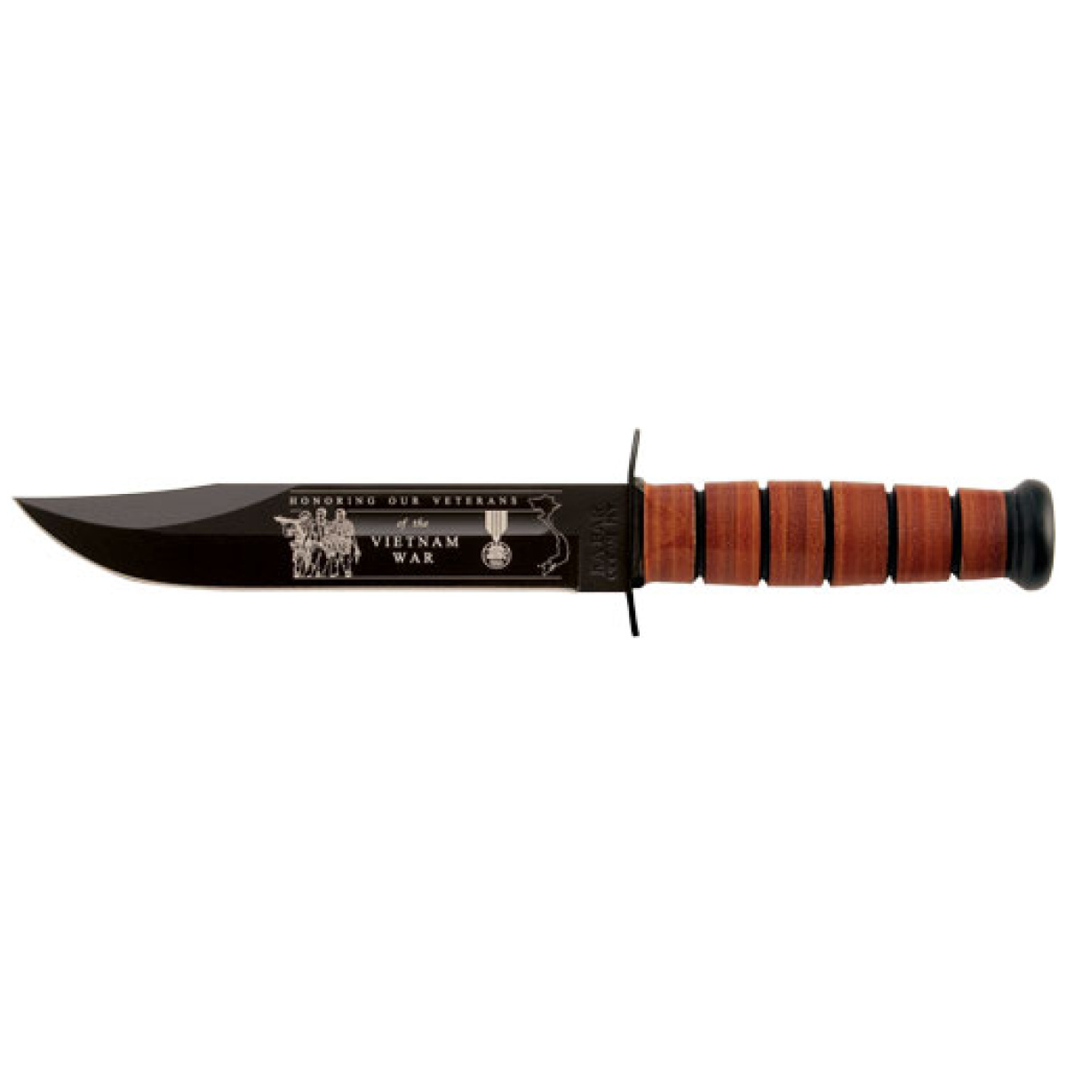 K9140. Jpg - ka-bar usmc vietnam 7" w/ - leather sheath usmc - k9140