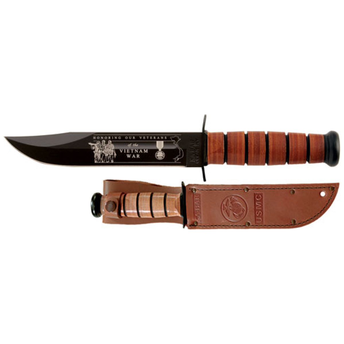 K9140_sheath. Jpg - ka-bar usmc vietnam 7" w/ - leather sheath usmc - k9140 sheath