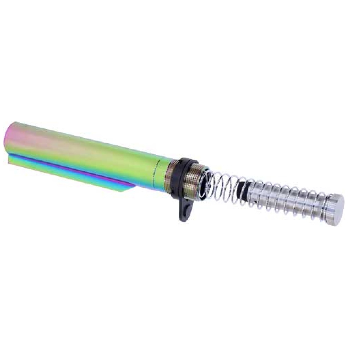 Miltubesetrpvd. Jpg - guntec ar15 mil-spec buffer - tube set rainbow pvd coated - miltubesetrpvd