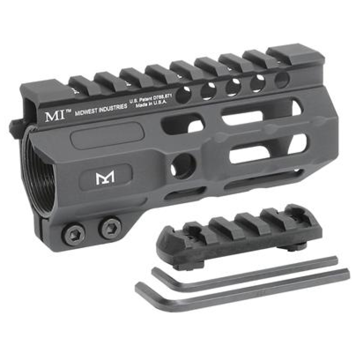 Mwmicrm45. Jpg - midwest industries one piece combat rail free float handguard 4. 5" m-lok - mwmicrm45