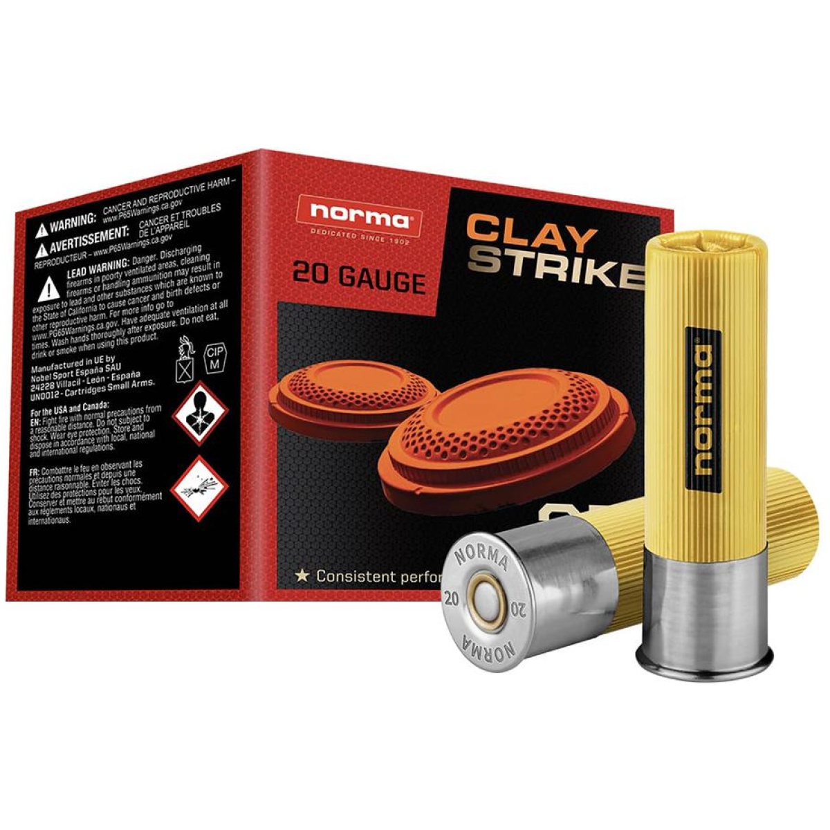 Nh11960524801. Jpg - norma claystrike shotshells 20ga 2-3/4" 7/8oz 1250 fps #8 25/ct - nh11960524801