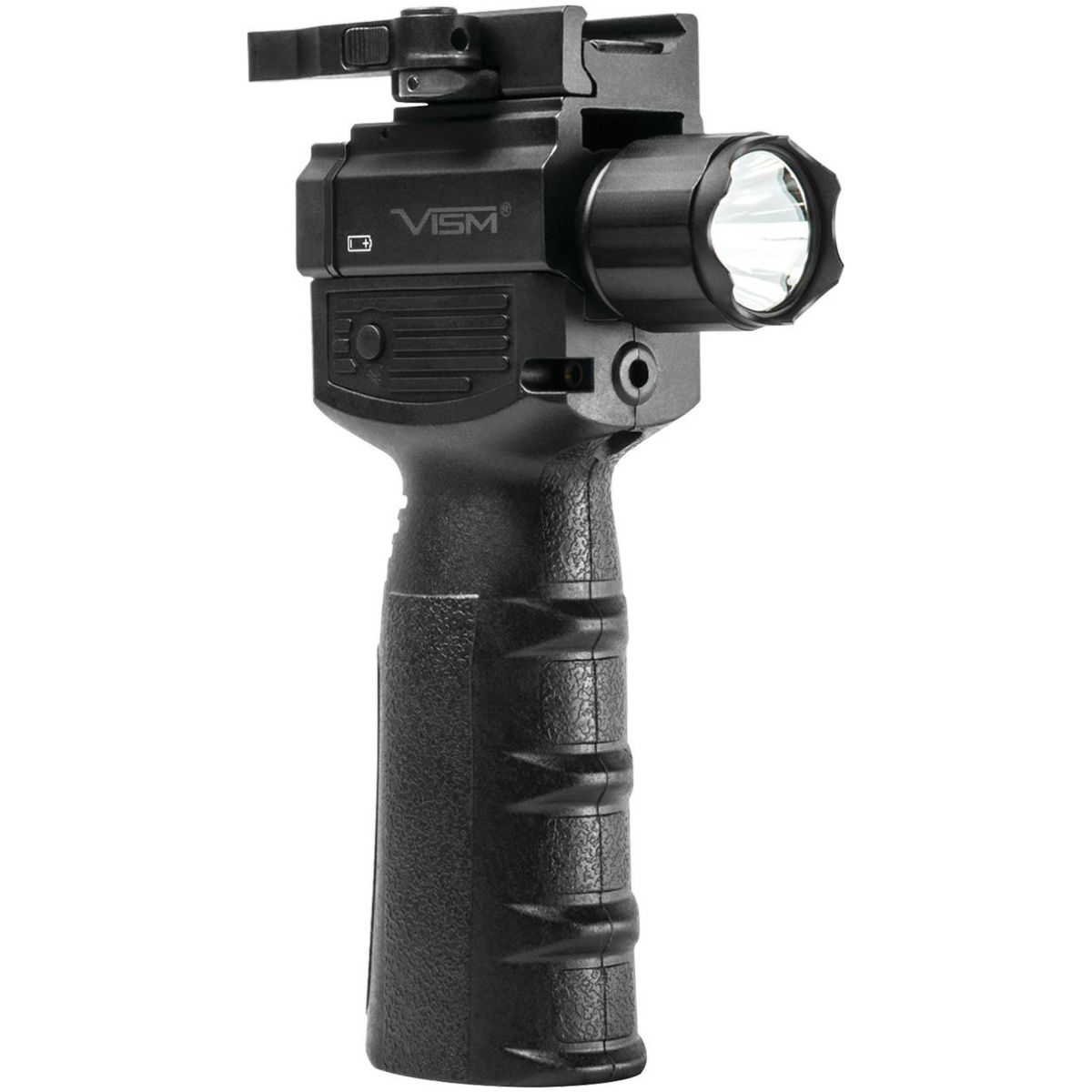 Nrvaqvgflgv2. Jpg - ncstar vism vertical grip w/strobe flashlight & green laser gen 2 - nrvaqvgflgv2