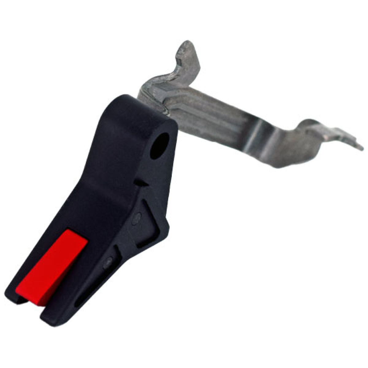 Tpg43tblr. Jpg - true precision g43 trigger - black trigger red safety - tpg43tblr