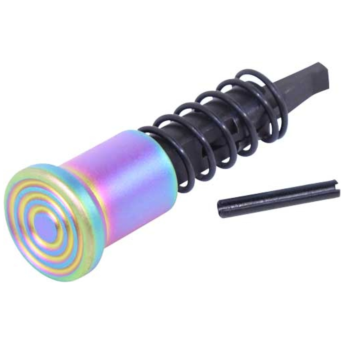 Zgtfamrpvd. Jpg - guntec ar15 forward assist - assembly rainbow pvd coated - zgtfamrpvd