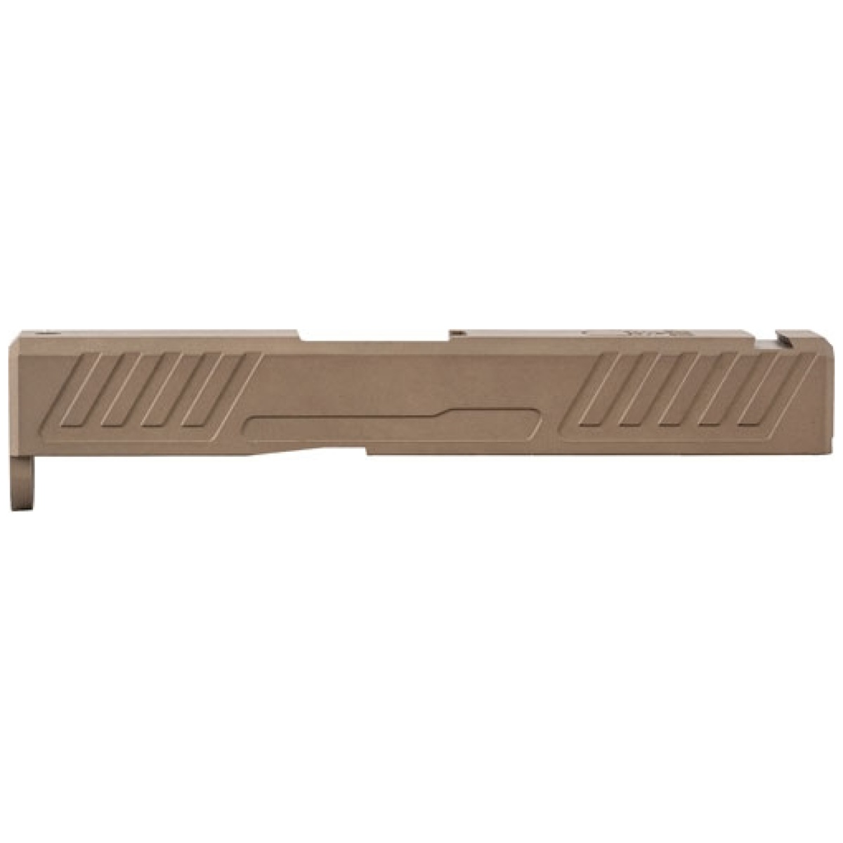 Zggpspg43v1fde_left. Jpg - grey ghost prec for glock 43 - slide v1 flat dark earth - zggpspg43v1fde left