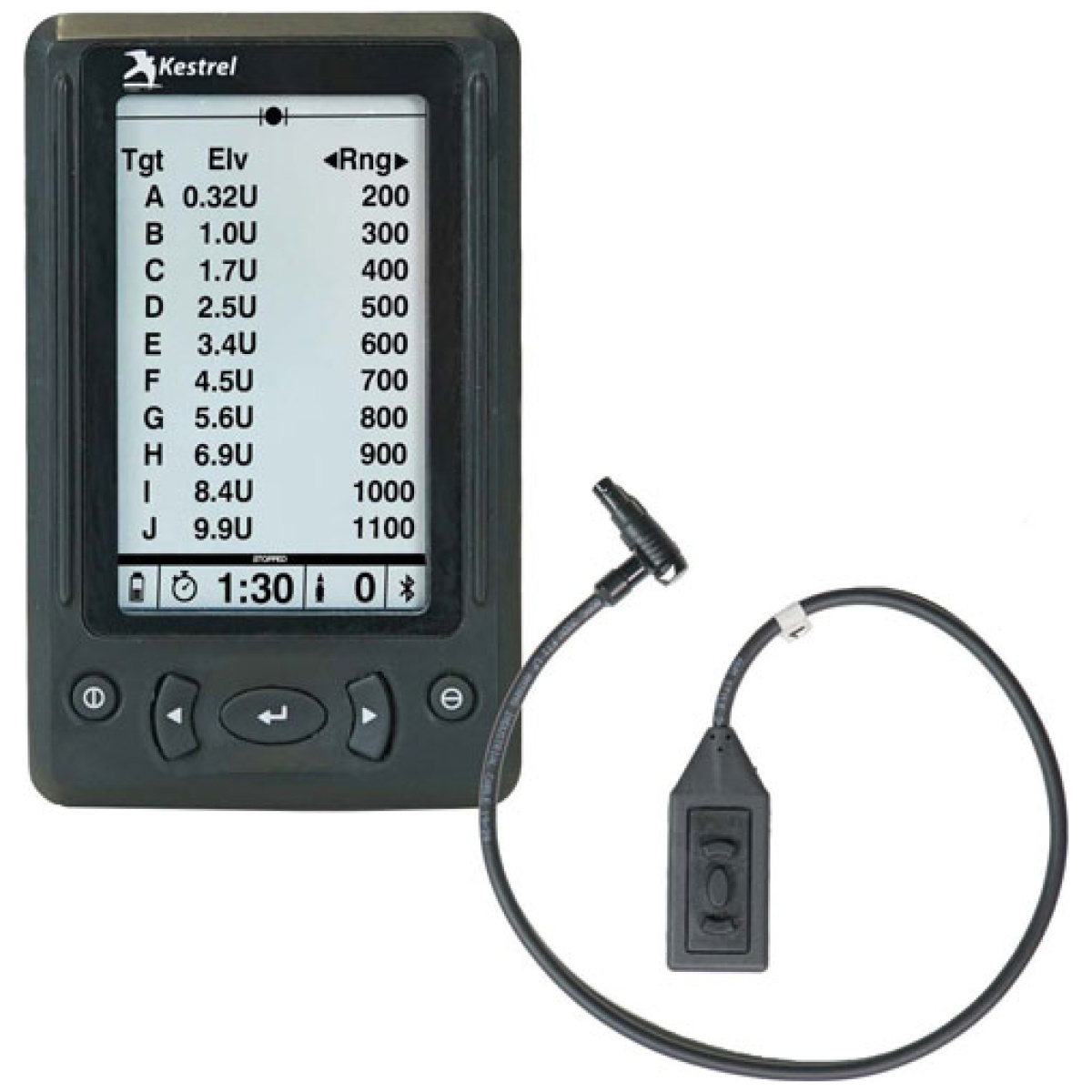 0750lrblk. Jpg - kestrel hud for 5 series ball- istics meters black w/remote - 0750lrblk