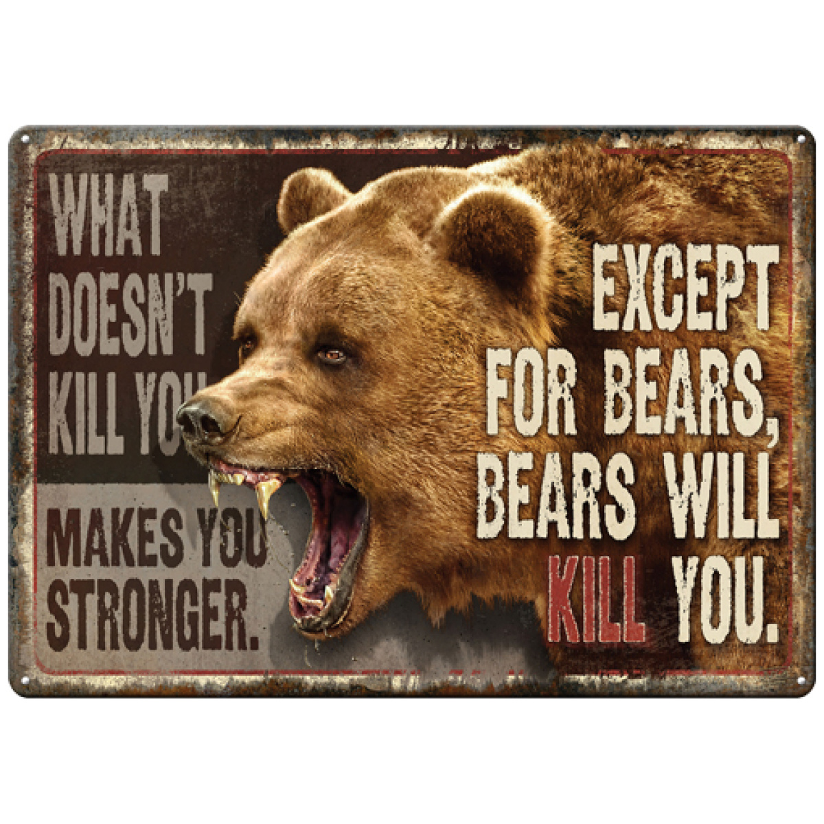 1457. Jpg - rivers edge sign 12"x17" - "what doesn't kill you" - 1457