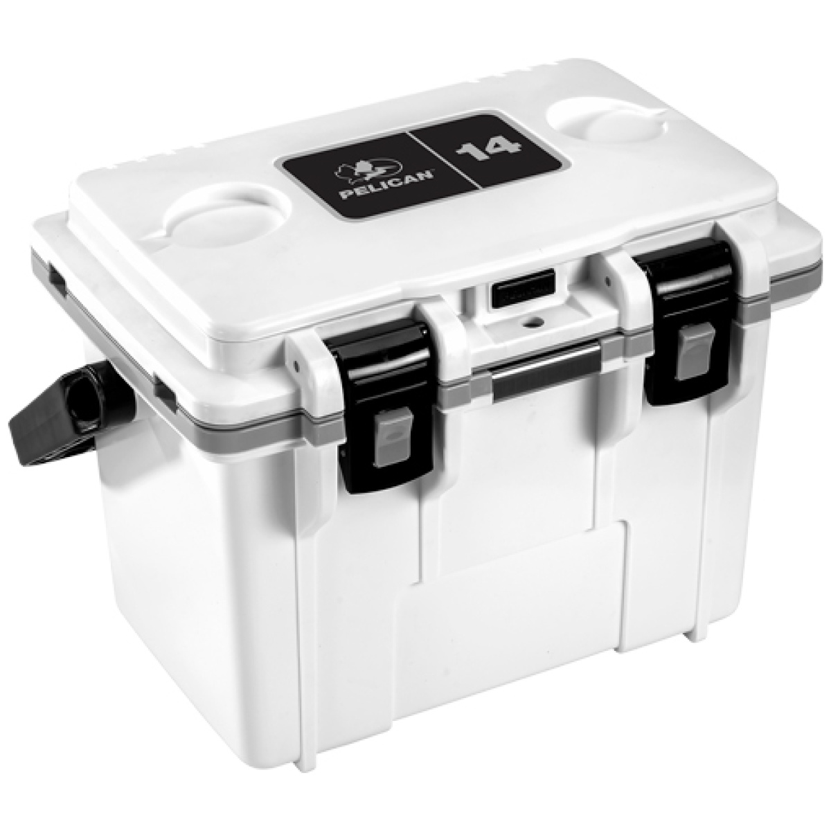 14q1whtgry_1. Jpg - pelican coolers im 14 quart - white/gray w/dry storage - 14q1whtgry 1