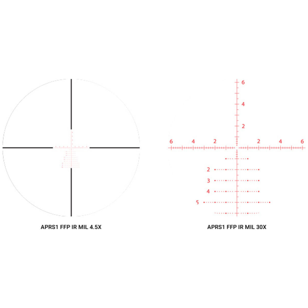 212100_reticles_2. Jpg - athlon scope ares etr 34mm - 4. 5-30x56 sf ir aprs1 mil ffp - 212100 reticles 2