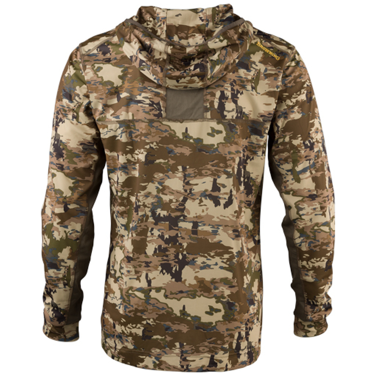 3010823504_back. Jpg - browning early season hooded - ls shirt 1/4 zip auric x-lrg - 3010823504 back