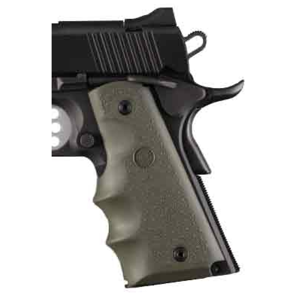 45001_left. Jpg - hogue grips colt govt model - w/finger grooves od green - 45001 left